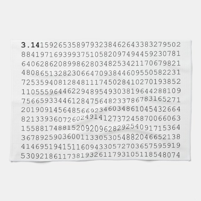 Pi Celebrate 3.14 Pi Day Kitchen Towel (Horizontal)