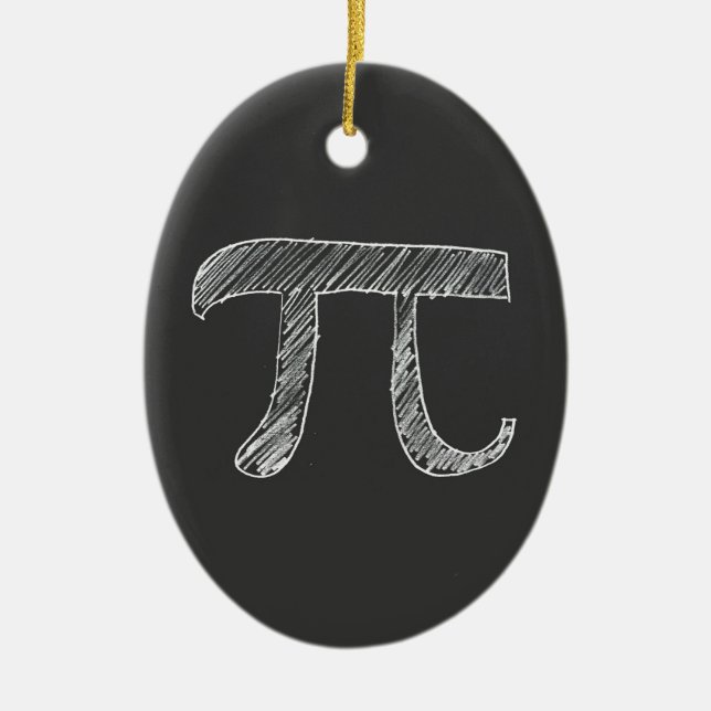 Pi Ceramic Ornament (Front)