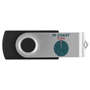 Pi Chart Funny Pi Day Math Teacher Flash Drive