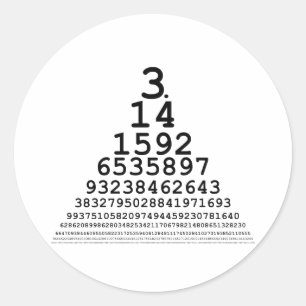 Pi Chart -- Math gifts and t-shirts Classic Round Sticker