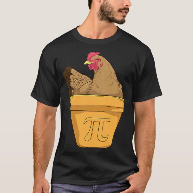 Pi Chicken Pot Math Pi Day T-Shirt (Front)