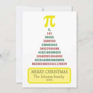  Pi christmas tree Holiday Card