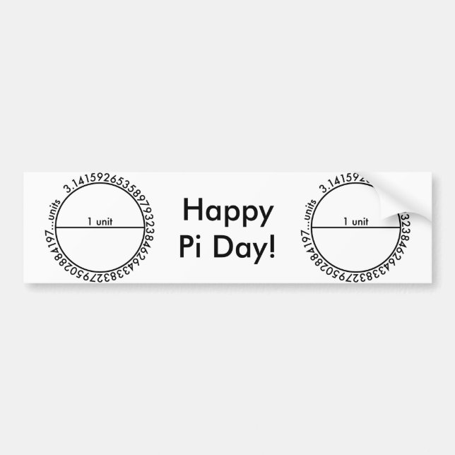 Pi Circle Bumper Sticker (Front)