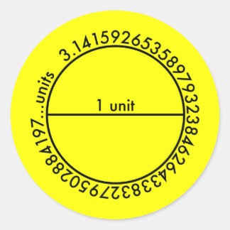 Pi Circle Classic Round Sticker