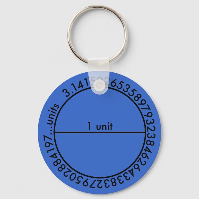Pi Circle Keychain (Front)