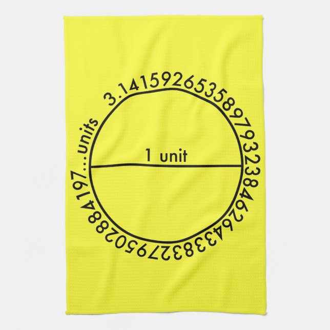 Pi Circle Kitchen Towel (Vertical)