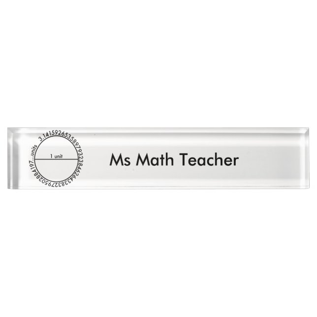 Pi Circle Name Plate (Front)