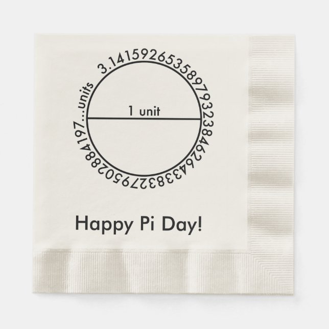 Pi Circle Napkins (Front)