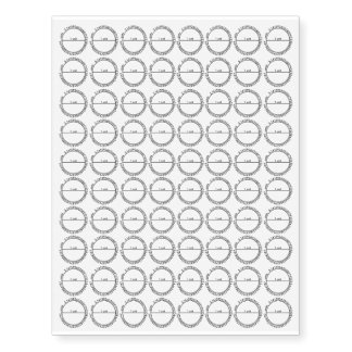 Pi Circle Temporary Tattoos