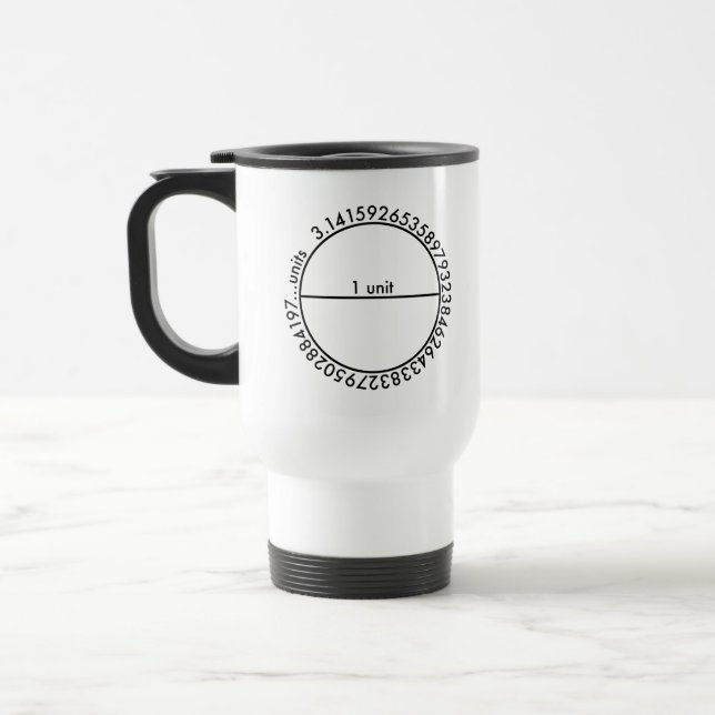 Pi Circle Travel Mug (Left)