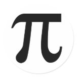 Pi Classic Round Sticker