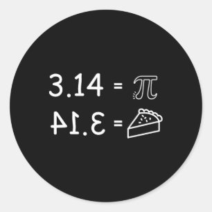 Pi Conspiracy Pie Fun Pi Day Math Classic Round Sticker