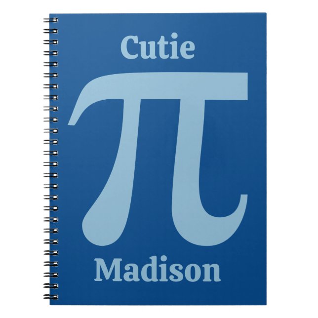Pi / Cutie Pi custom name Notebook (Front)