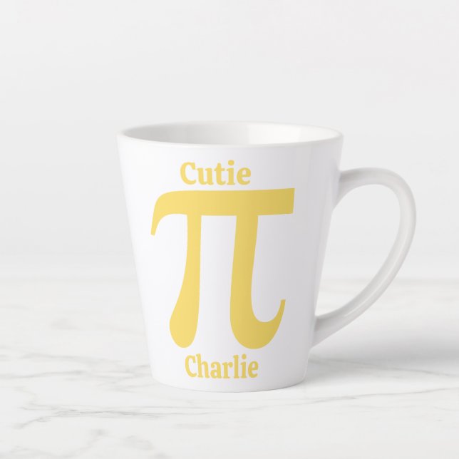 Pi / Cutie Pie custom name Latte Mug (Right)