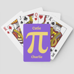 Pi / Cutie Pie custom name Poker Cards