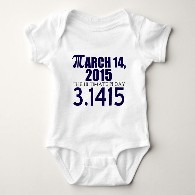 Pi Day 2015 Baby Bodysuit (Front)