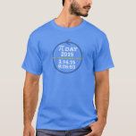 Pi Day 2015 (blue Tshirt) T-shirt at Zazzle