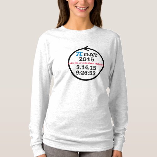 Pi Day 2015 gray tshirt women M