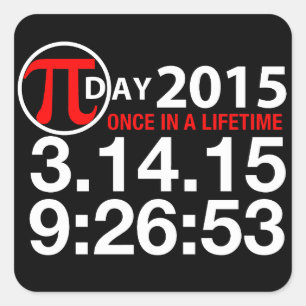 Pi Day 2015 Square Sticker