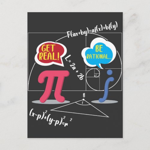 Pi Day 2020 Mathematics Nerd Math Teacher Formula Postcard