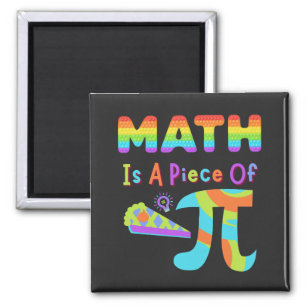 Pi Day 2023 Math Is A Piece Of Pi Rainbow Letters  Magnet
