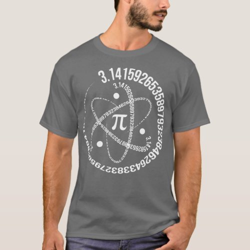Pi Day 2024 Science Atom Black T_Shirt