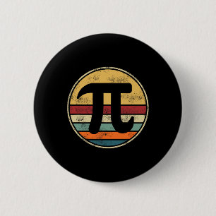 Pi Day 2025 Math Lover Mathematics Retro Vintage D Button