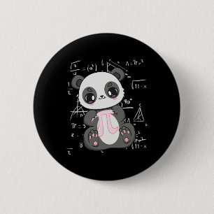 Pi Day 3.14159 Algebra Mathematic Anime Panda Bear Button