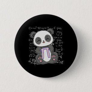 Pi Day 3.14159 Algebra Mathematic Anime Panda Bear Button