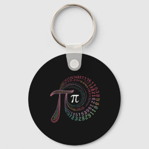 Pi Day 3.14159 Pi Symbol Science And Math Teacher Keychain
