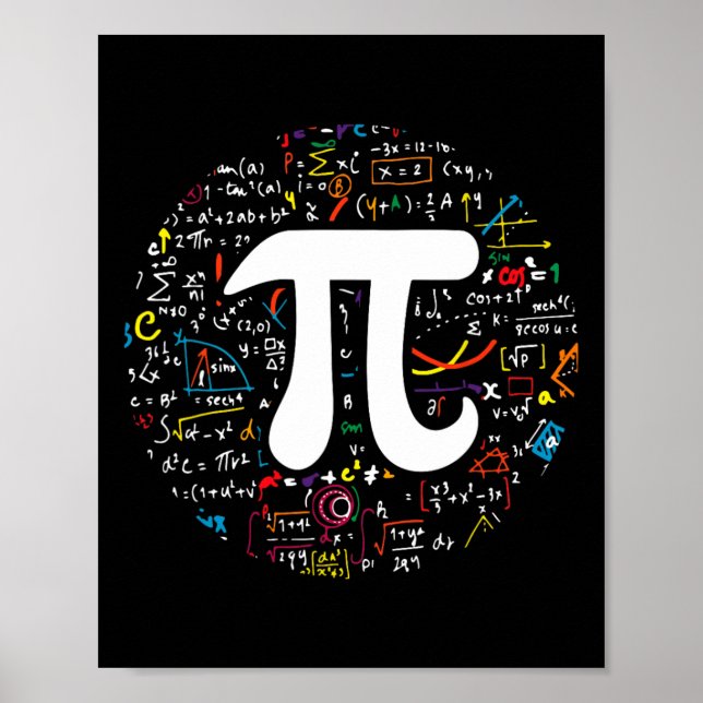 Pi Day 3.14159 Pi Symbol Science And Math Teacher  Poster (Front)