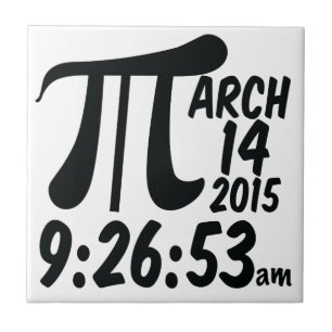 Pi Day 3/14/15 Ceramic Tile