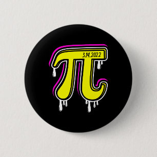 Pi Day 3.14.2025 Bright Button