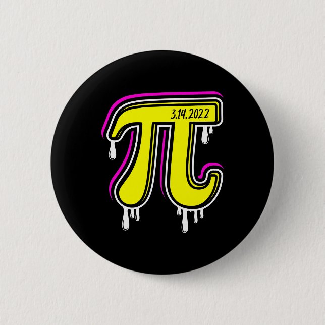 Pi Day 3.14.2025 Bright  Button (Front)