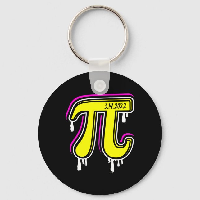 Pi Day 3.14.2025 Bright  Keychain (Front)