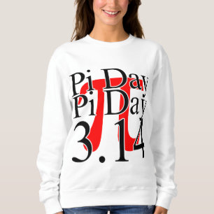 Pi Day 3.14 Black And Red Sweatshirt