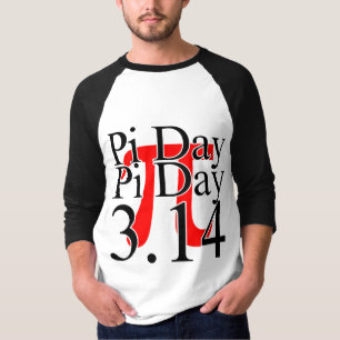 Pi Day 3.14 Black And Red T-Shirt