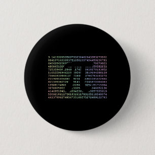 Pi Day 3.14 Cool Funny Nerd Math Geek 2017 Rainbow Button