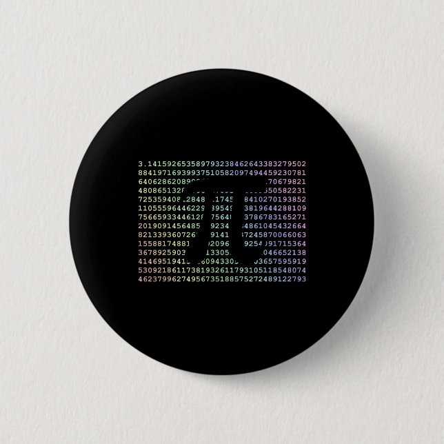 Pi Day 3.14 Cool Funny Nerd Math Geek 2017 Rainbow Button (Front)