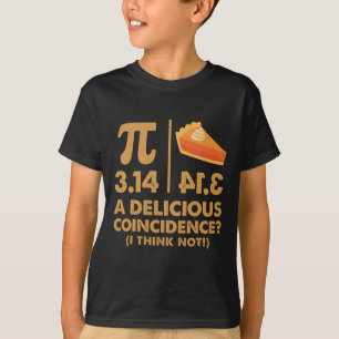 Pi Day 3.14 Delicious Coincidence Funny Math Nerd  T-Shirt