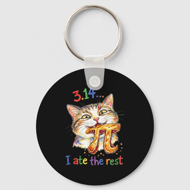 Pi Day 3.14 Funny Pie Menu Poster _ Math Lover Déc Keychain (Front)