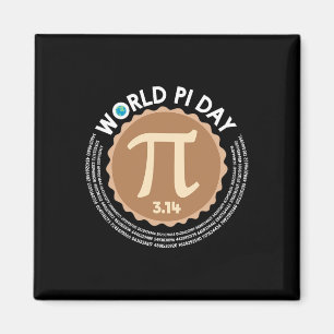 Pi Day - 3.14 March 14 - Math Geometry Nerd - Pie Magnet
