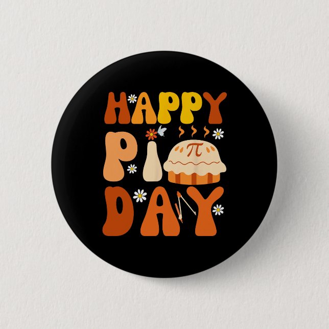 Pi Day 3.14 Pie Day Pi Symbol For Math Lovers And  Button (Front)