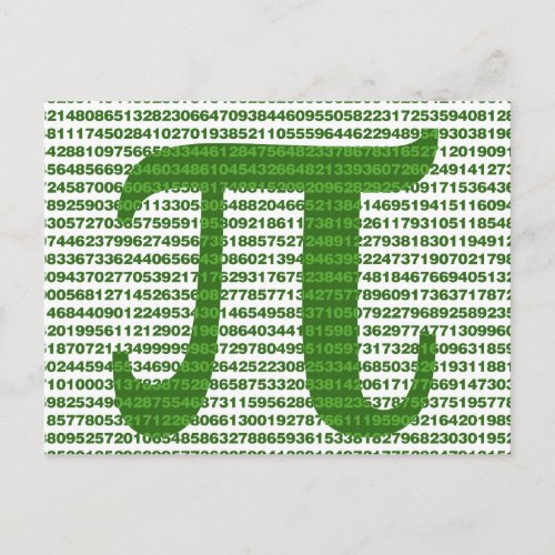 Pi Day 314 Postcard