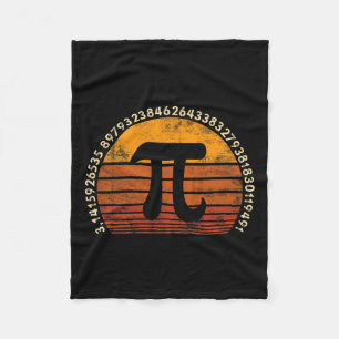Pi Day 3.14 Symbol Retro Math Teacher Nerd Love Gi Fleece Blanket