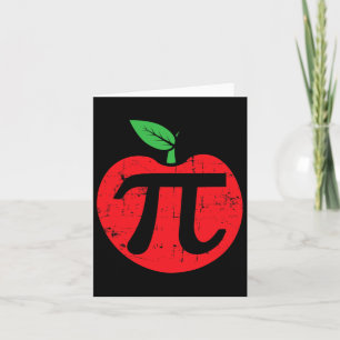 Pi Day Apple Pie Pun 3.14 Cute Math Lover Teacher  Card