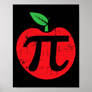 Pi Day Apple Pie Pun 3.14 Cute Math Lover Teacher Poster