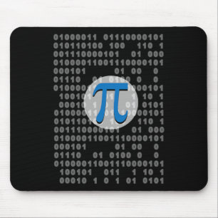 Pi Day Ascii Binary Code 3.14 Pi Symbol Math Nerd Mouse Pad