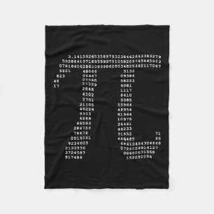 Pi Day Ascii Pi 3.14 Number Math Geek Fleece Blanket