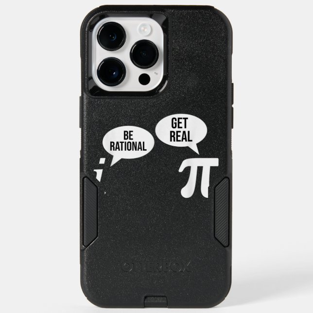 Pi Day Be Rational Get Real Funny Math Equation Te Otterbox iPhone Case (Back)